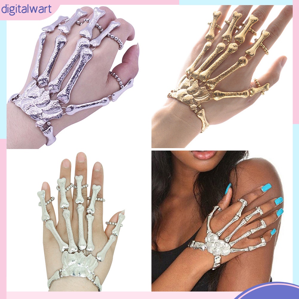 Vòng tay kiểu bộ xương bàn tay phong cách Gô-tích cá tính