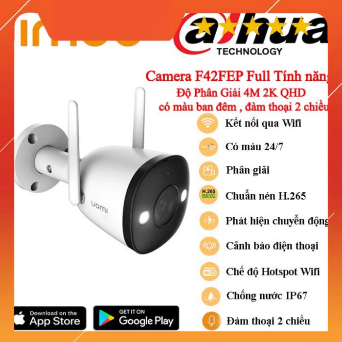 Camera IP wifi ngoài trời IMOU G42P F42P F42FP 4.0M  F22P F22FP 2.0M  - Hàng Chính Hãng