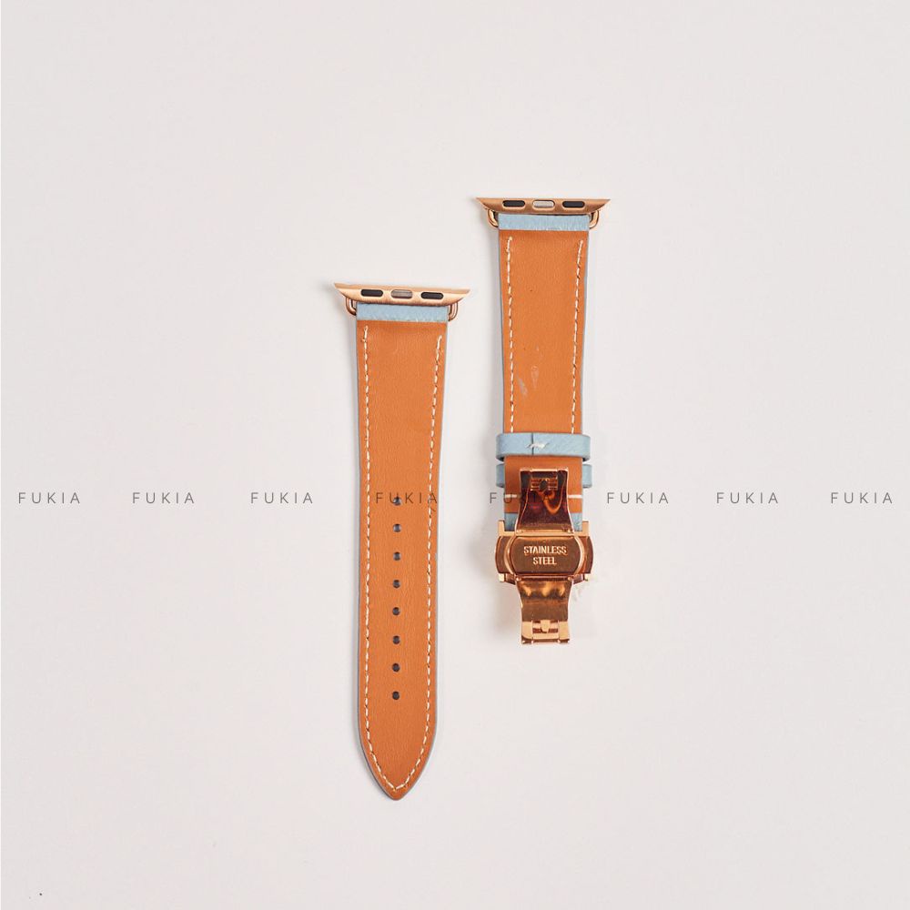 Dây da thủ công Epsom Xanh Sierra dành cho Apple Watch đồng hồ thông minh Series 1/2/3/4/5/6/7/SE DDTC203