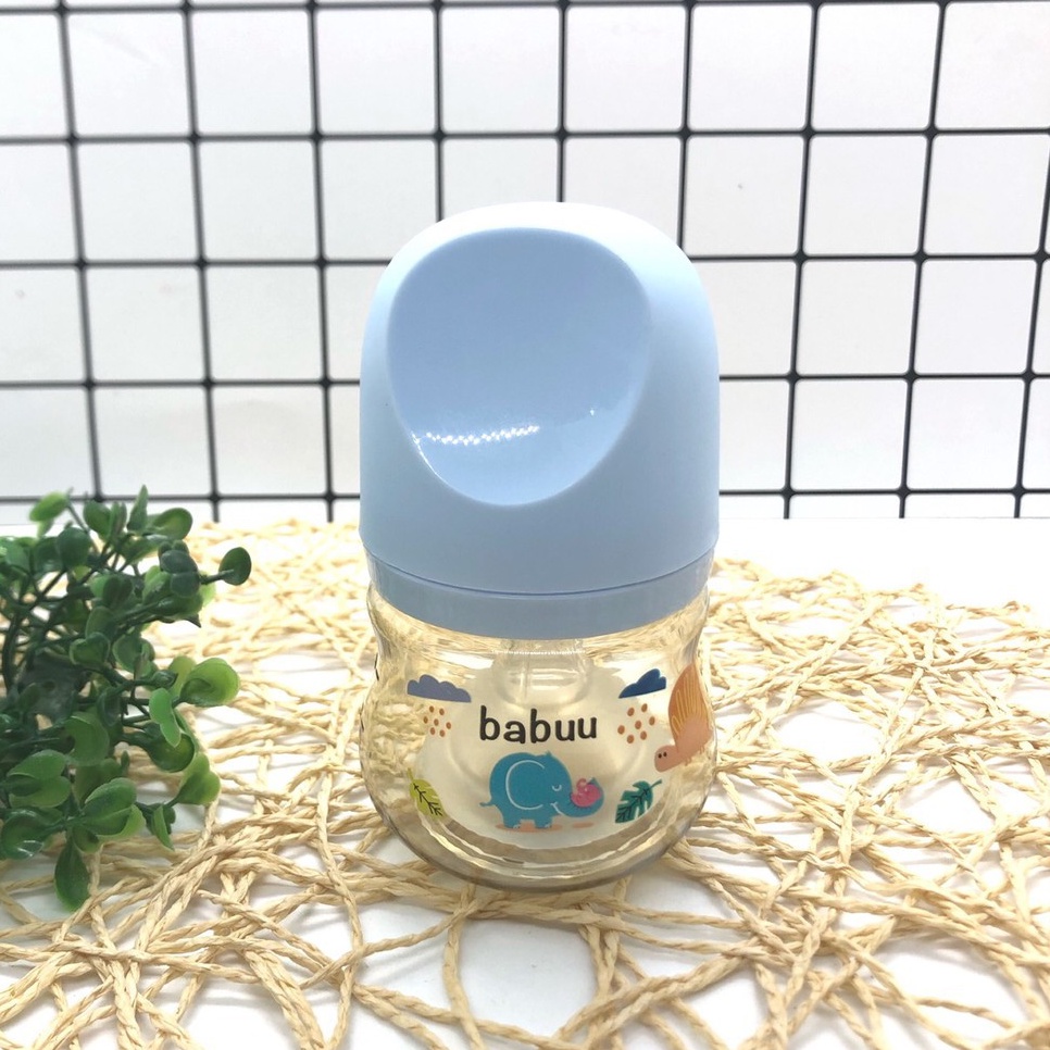 [Được chọn núm S,M,L,LL] - Bình sữa PPSU Babuu baby Nhật bản 90ml/210ml/270ml (tặng kèm một núm ti)