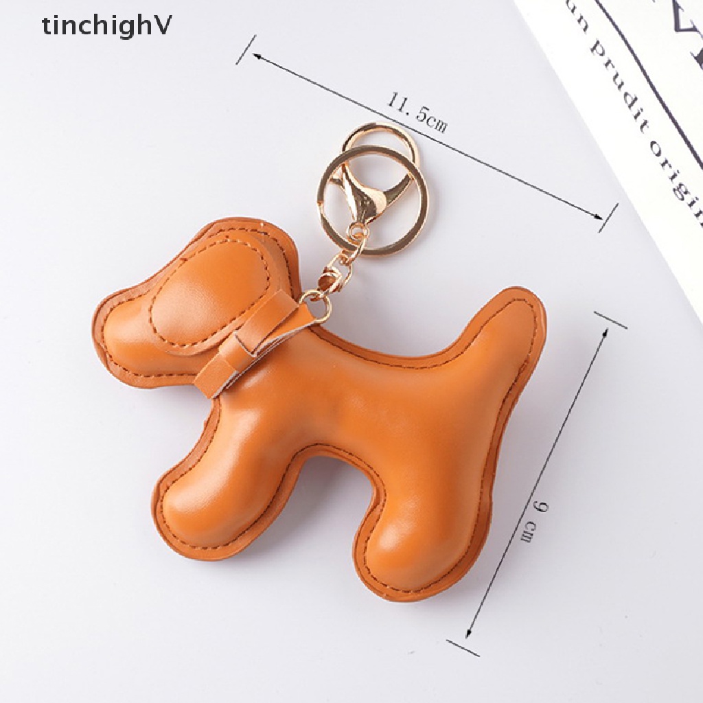 [TinchighV] Móc Khóa Da PU Hình Chó Con Và Động Vật Dễ Thương Sáng Tạo Trang Trí Túi Xách [Mới]