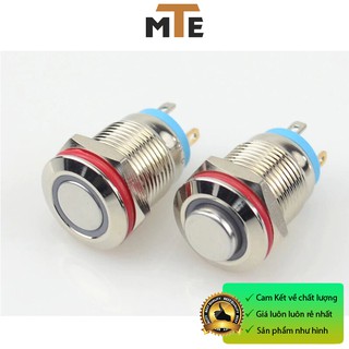 Nút nhấn nhả 12mm không giữ trạng thái, nút RESET 3-9V, 9-30V chống nước, có led đầu cao