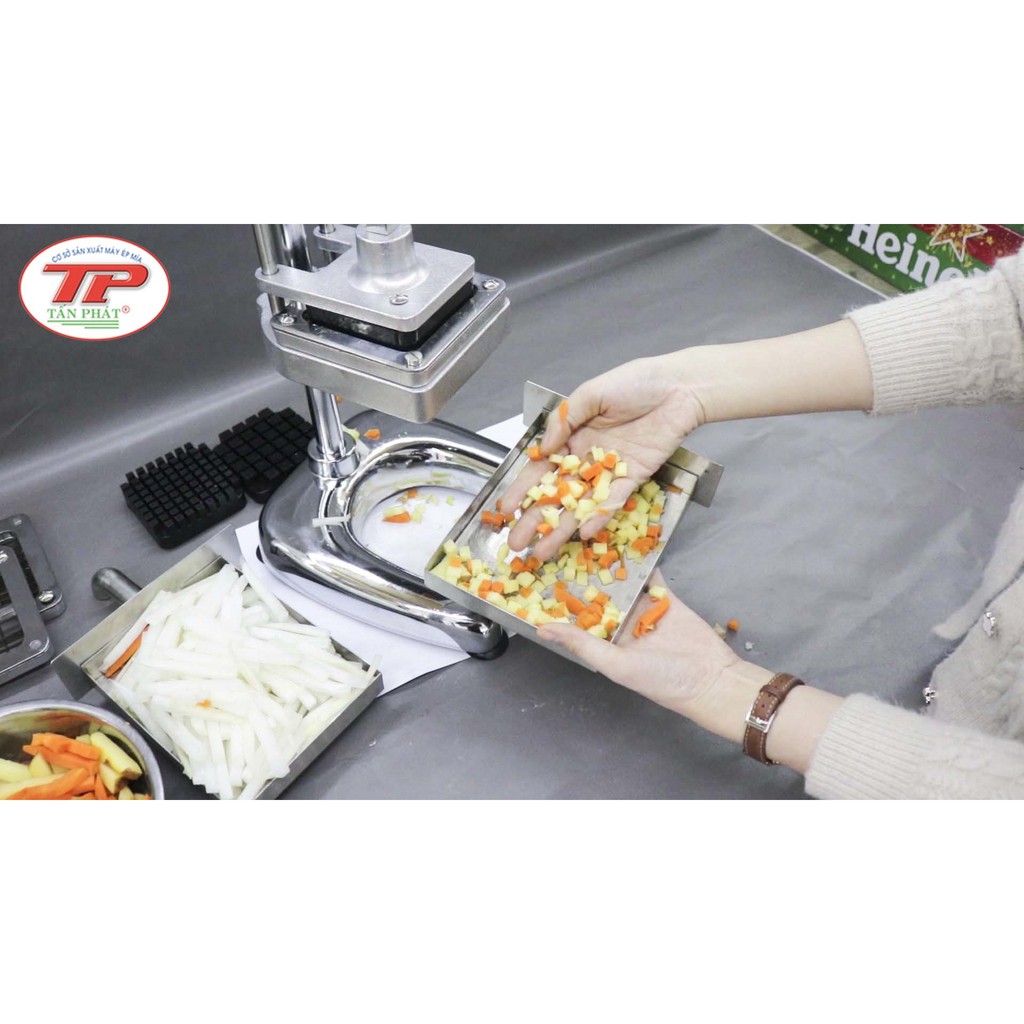 Máy cắt khoai tây dạng dứng , cắt sợi , cắt kfc , cắt hạt lựu