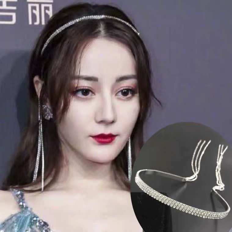 Dây Cột Tóc Đính Đá Xinh Xắn Phong Cách Hàn Quốc Cho Bé Gái
