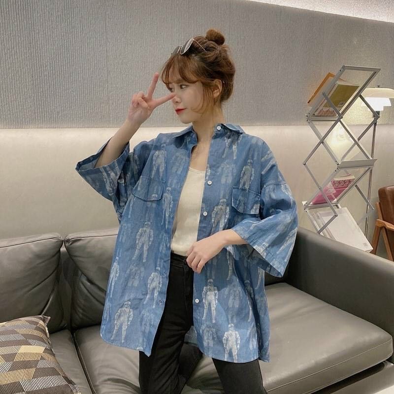 Áo sơ mi tay loe 2 túi đẹp, cá tính
