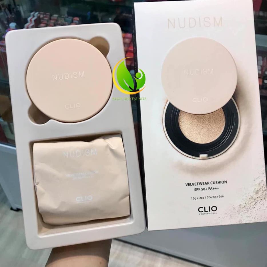 Phấn Nước CLIO Nudism Velvet Wear Cushion SPF 50+/PA+++ 15g - Chính Hãng | BigBuy360 - bigbuy360.vn