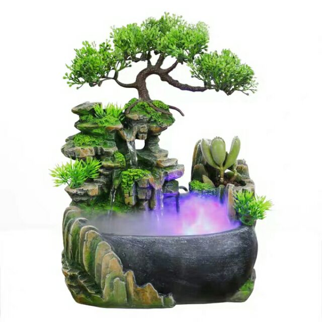 Thác nước trưng bày nội thất phong thủy