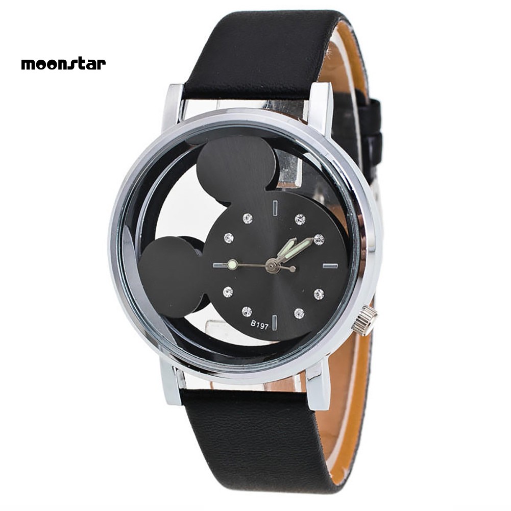 Đồng hồ dây giả da hình chuột Mickey dễ thương cho bé | BigBuy360 - bigbuy360.vn