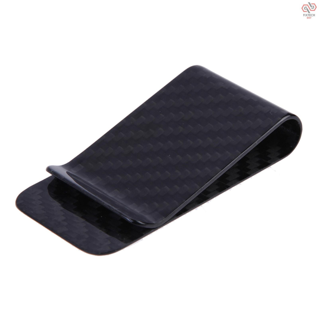 Real Carbon Fiber Money Clip Business Card Credit Card Cash Wallet Polished and Matte for Options