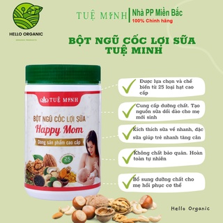 Ngũ Cốc Lợi Sữa Tuệ Minh Cao Cấp (Hộp lớn 500g), Kích Thích Tăng Tiết Sữa- Sữa Đặc Sánh Bé Nhanh Tăng Cân –Hello Organic
