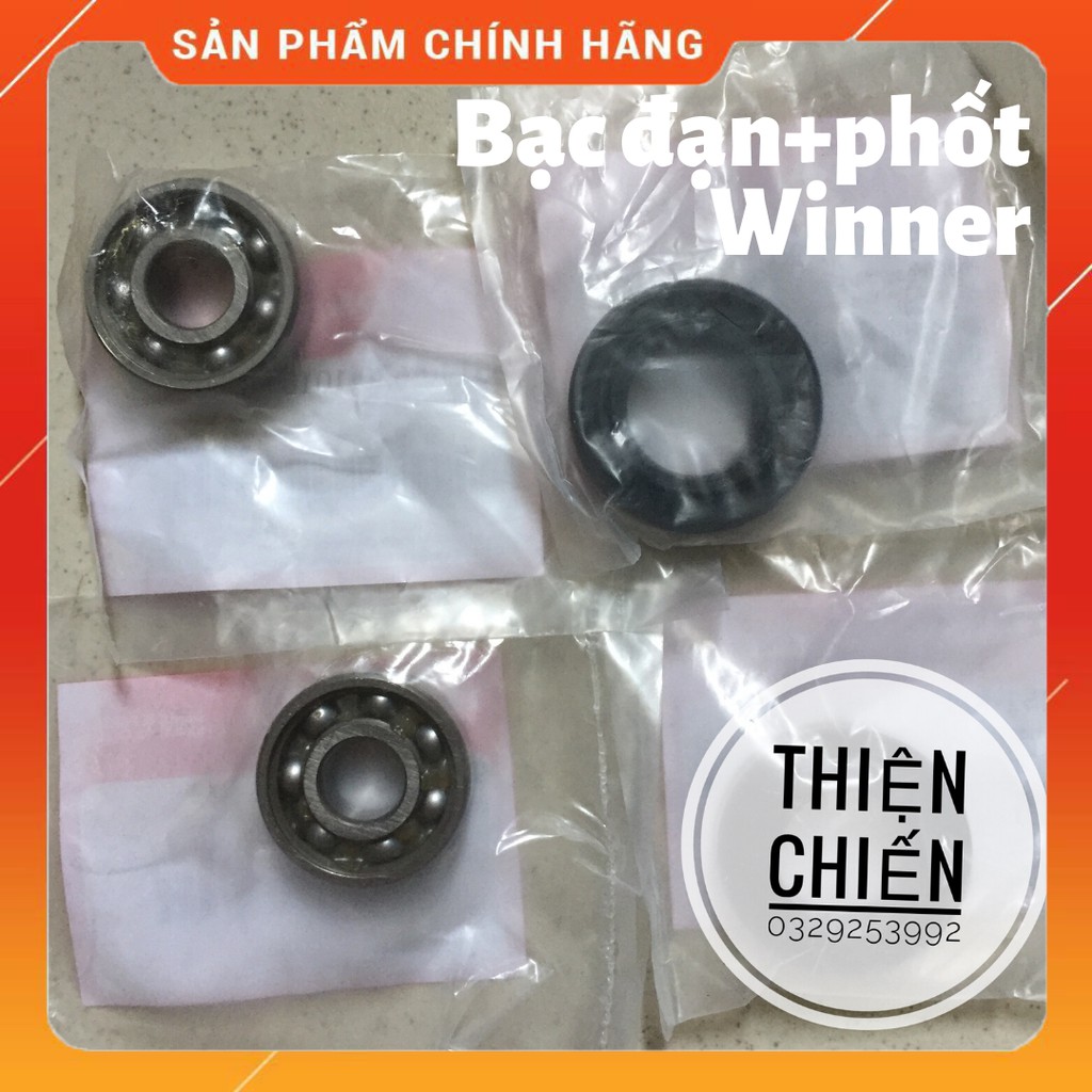 Combo Bạc đạn vòng bi và phốt bánh trước Winner chính hãng