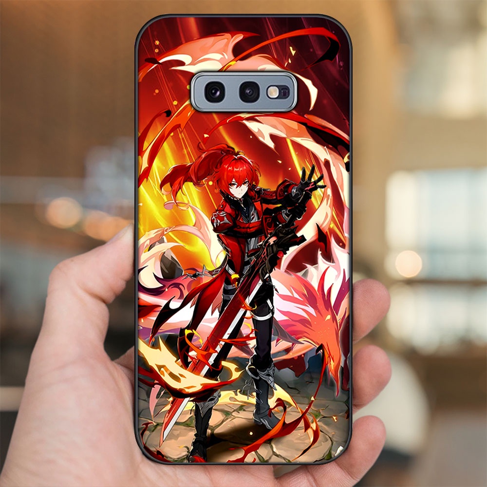 Ốp lưng Samsung S10e viền đen in hình Diluc Genshin Impact