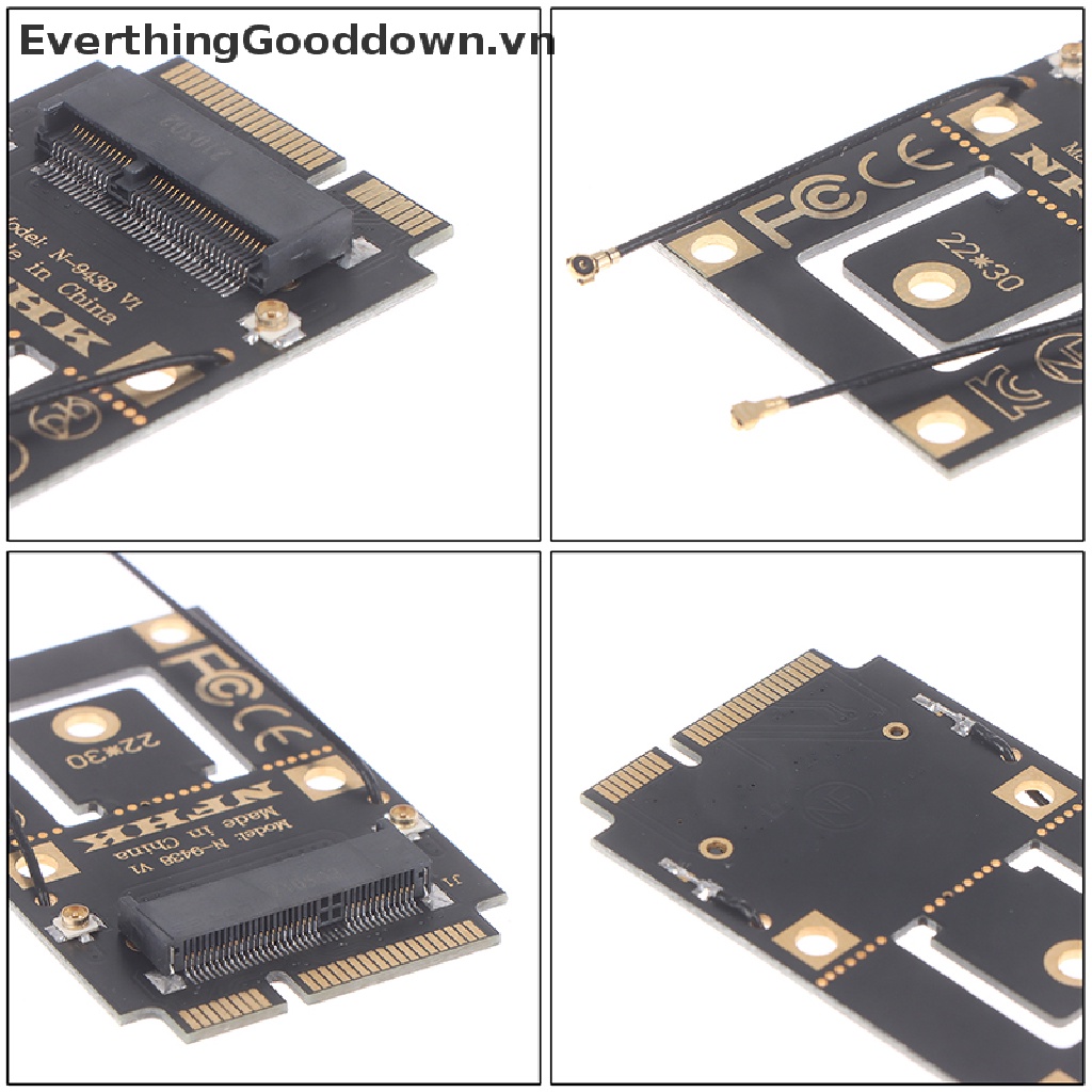 Card Đồ Họa M.2 NGFF Sang Mini PCI-E (PCIe + USB) Cho M.2 Wifi Bluetooth Không Dây