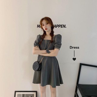 Hanvi Dress - Đầm basic cổ vuông 3 màu