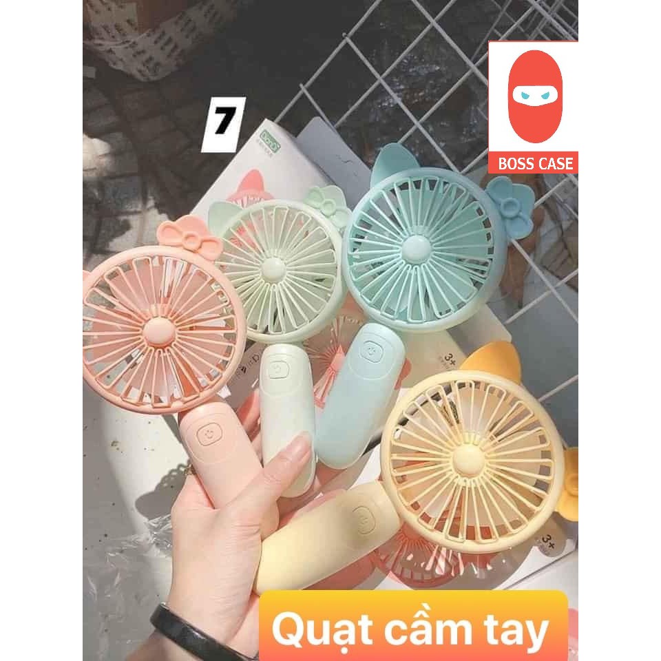 Quạt mini cầm tay- Quạt cầm tay tích điện- quạt mini 3 in 1-Quạt mini tích điện- Quạt bơ cà rốt máy bay mèo kity