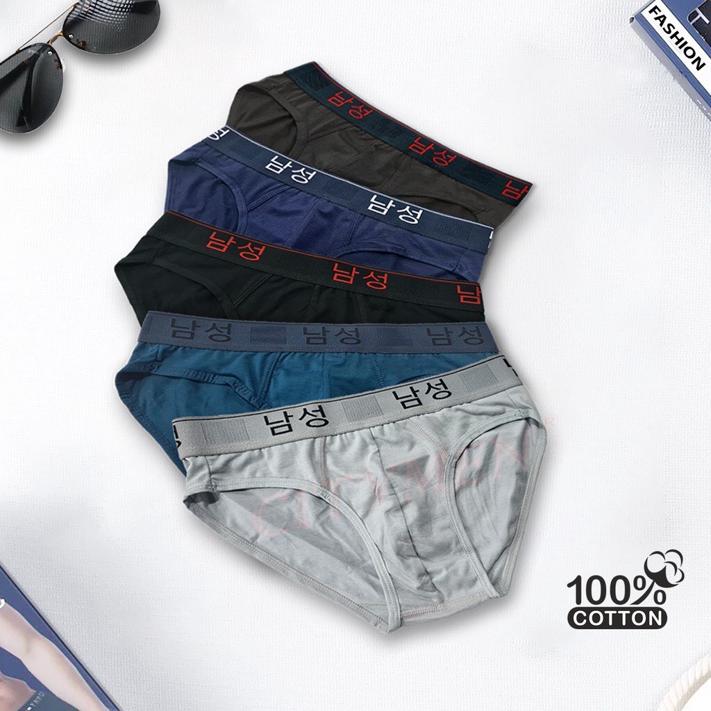 Quần Lót Nam Lưng Hàn Quốc  Vải Thun Lạnh 4 Chiều Cao Cấp - Quần Sịp Nam Thấm Hút Tốt Co Giãn Thoải Mái Mềm Mại