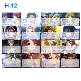 Nhãn vở anime Identity V ( 1 set 16 cái nhãn vở)