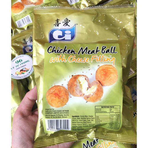 Gà Viên Nhân Phô Mai Ci Chicken Meat Ball nhập khẩu Malaysia 200g | BigBuy360 - bigbuy360.vn