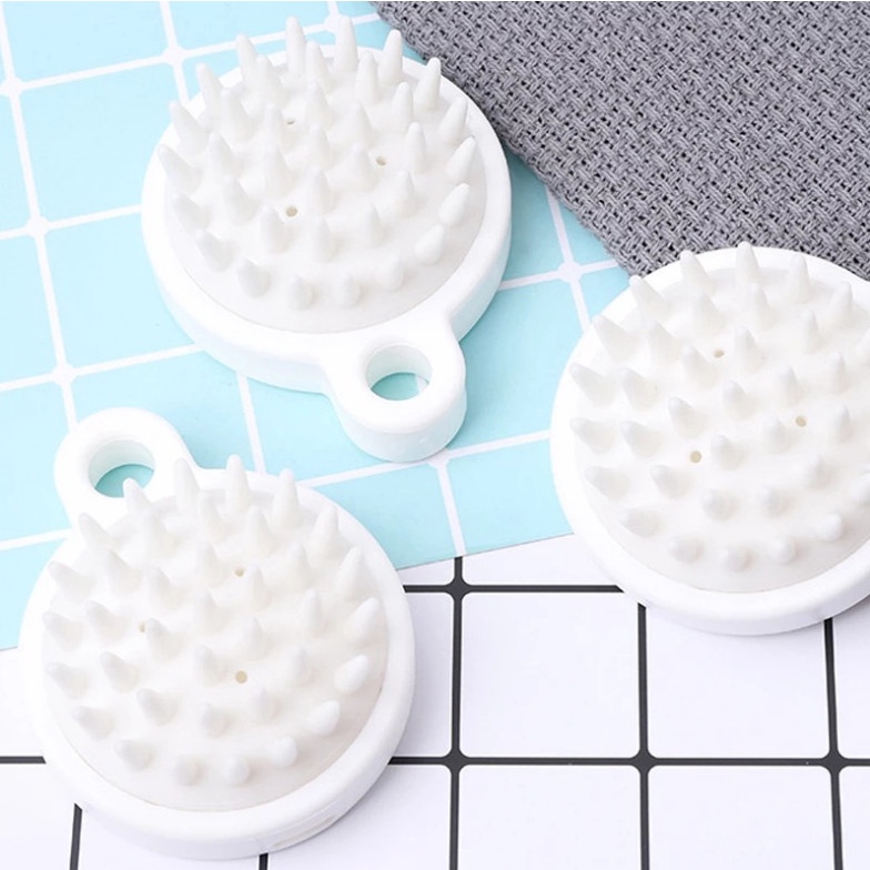 Lược gội đầu Silicone Nhật MÀU TRẮNG Quà Tặng