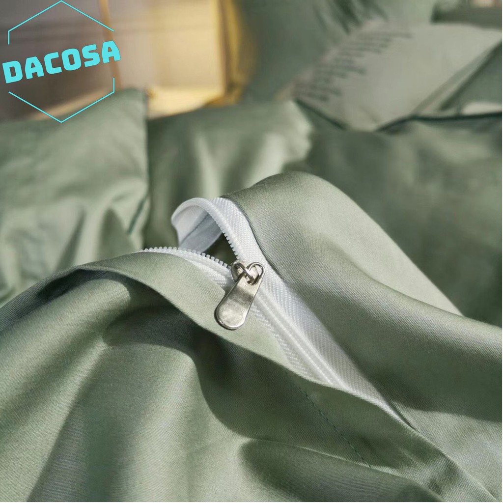 [Giá Sỉ] Bộ Chăn Ga Gối LỤA SUMOI 60S Màu Xanh Cốm Cao Cấp Khách Sạn