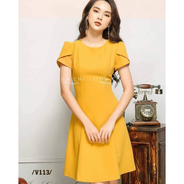 Đầm Công Sở Phong Cách Thanh Lịch Nữ Tính - Gam Màu Vàng Tươi Trẻ, Rạng Ngời