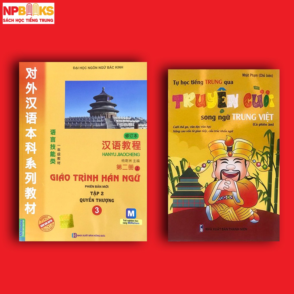 Sách - Combo giáo trình hán ngữ 3 ( tập 2 quyển thượng ) + Học tiếng trung qua truyện cười song ngữ trung việt