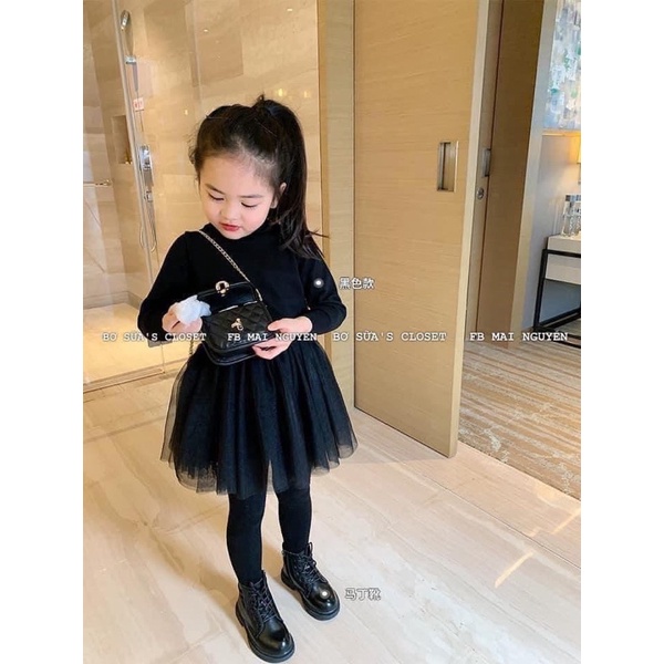 Set áo da kèm váy cho bé