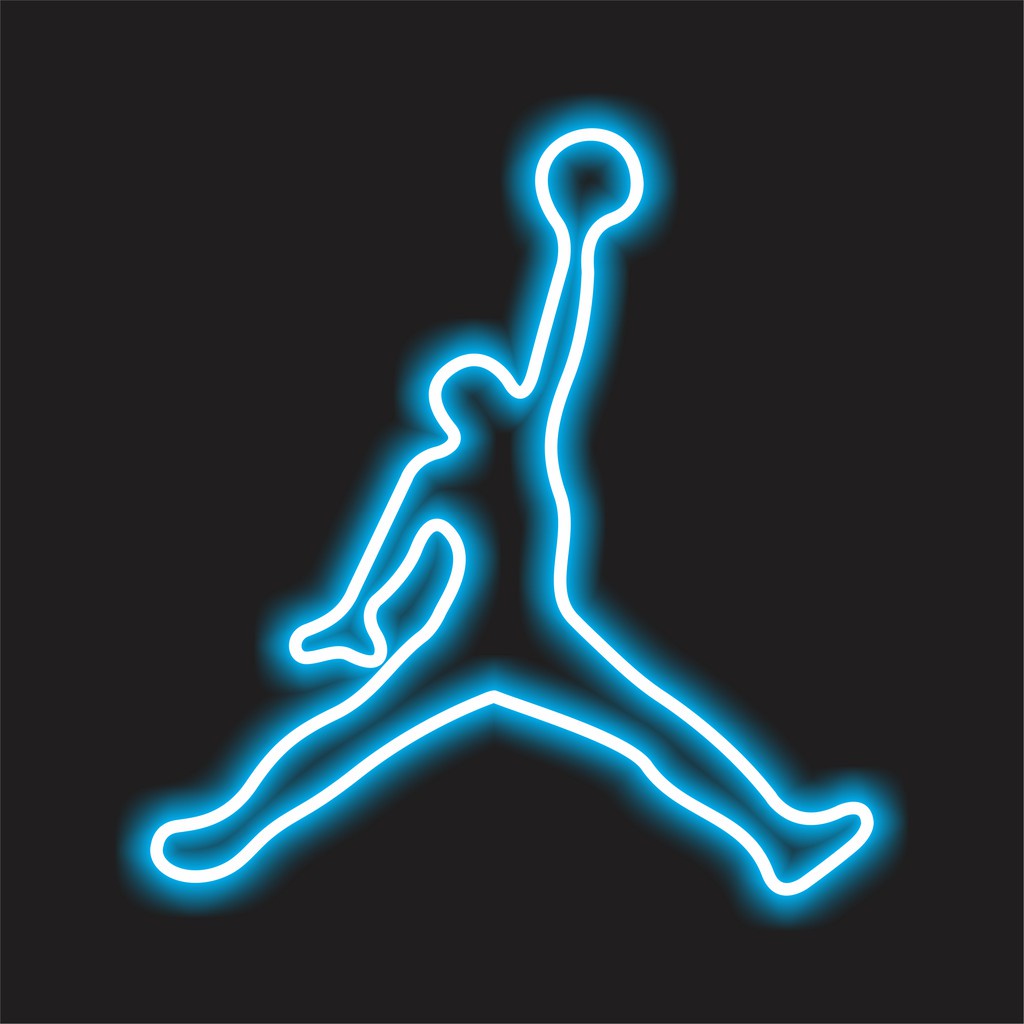 Đèn led Neon trang trí hình Jumpman Jordan | Đèn neon trang trí phòng ngủ, treo tường