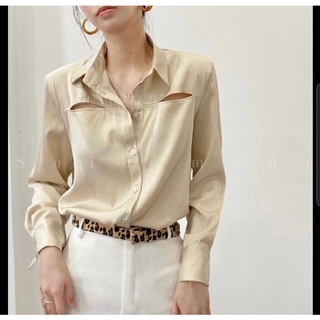 Dion Silk Shirt Champage ( áo sơ mi lụa Hàn dài tay )