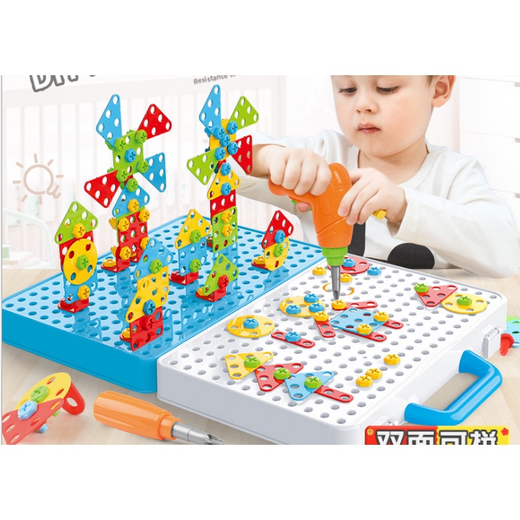 Đồ chơi lắp ghép, Sáng tạo - Bộ lắp ghép Ốc vít Building block 4in1