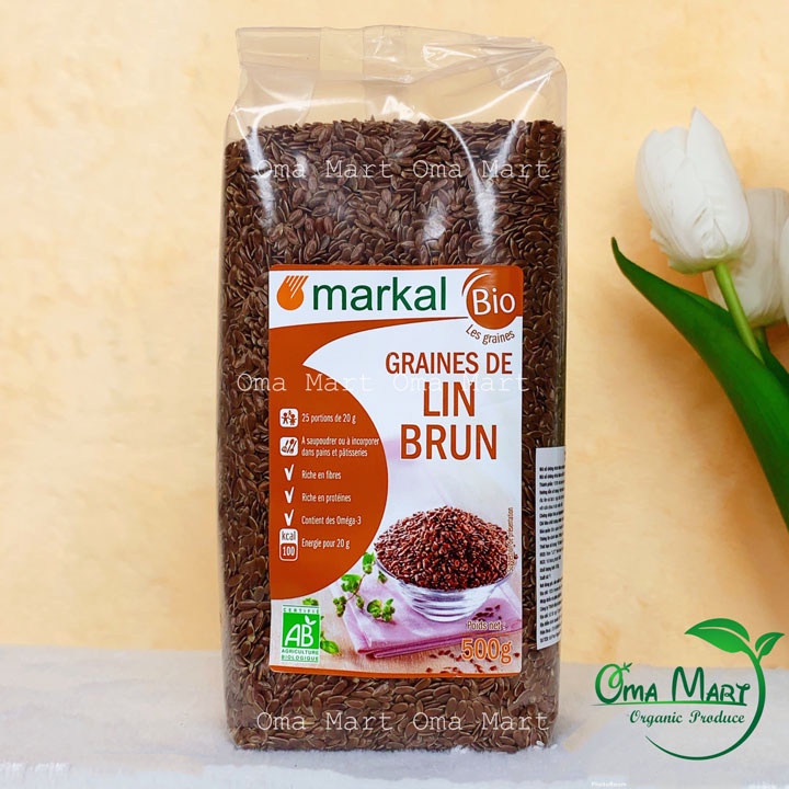 Hạt Lanh Nâu Hữu Cơ Markal 500g