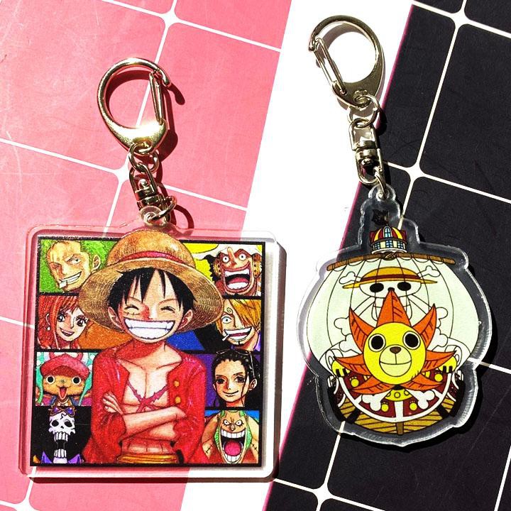 Móc khóa One piece Thuyền Sunny Mũ rơm skin mica trong acrylic chibi anime cute quà tặng xinh xắn dễ thương