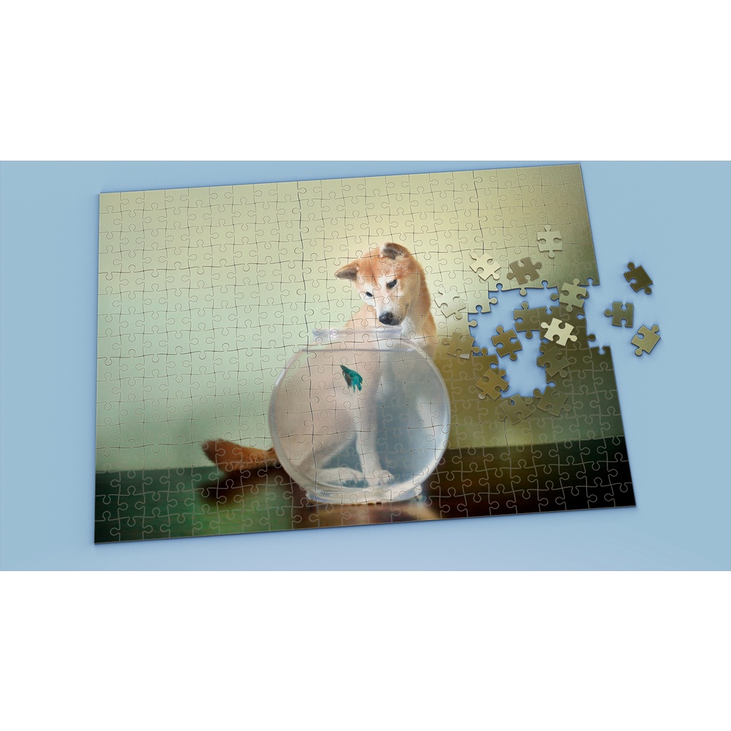 Tranh ghép hình SHIBA - Mẫu 5 - Nhận in theo yêu cầu