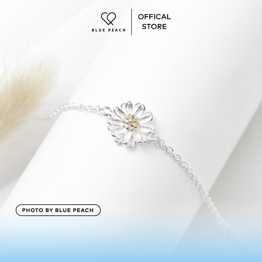 Lắc Tay Bạc Blue Peach Daisy Tini LT426