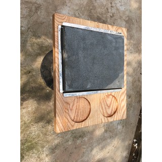 đá nướng thit kèm lót gỗ có gờ