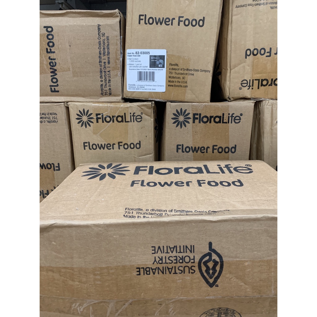 Combo 200 gói thuốc dưỡng hoa tươi lâu Floralife chính hãng nhập khẩu từ Mỹ