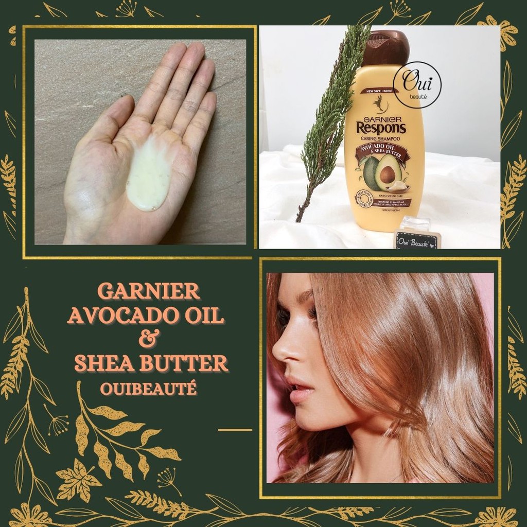 Bộ dầu gội xả Garnier Respons Avocado 300ml, Gội xả Bơ phục hồi không silicon Ouibeaute