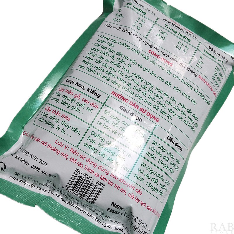 Phân hữu cơ sinh học trimix-n1 cho cây phát triển hoàn hảo, gói 700gr