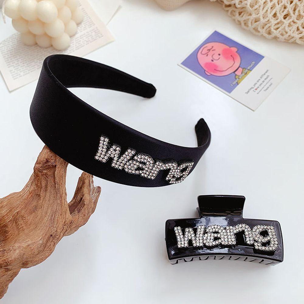 Băng Đô Cài Tóc Bằng Nhung In Chữ Wang Thời Trang Thanh Lịch Cho Nữ