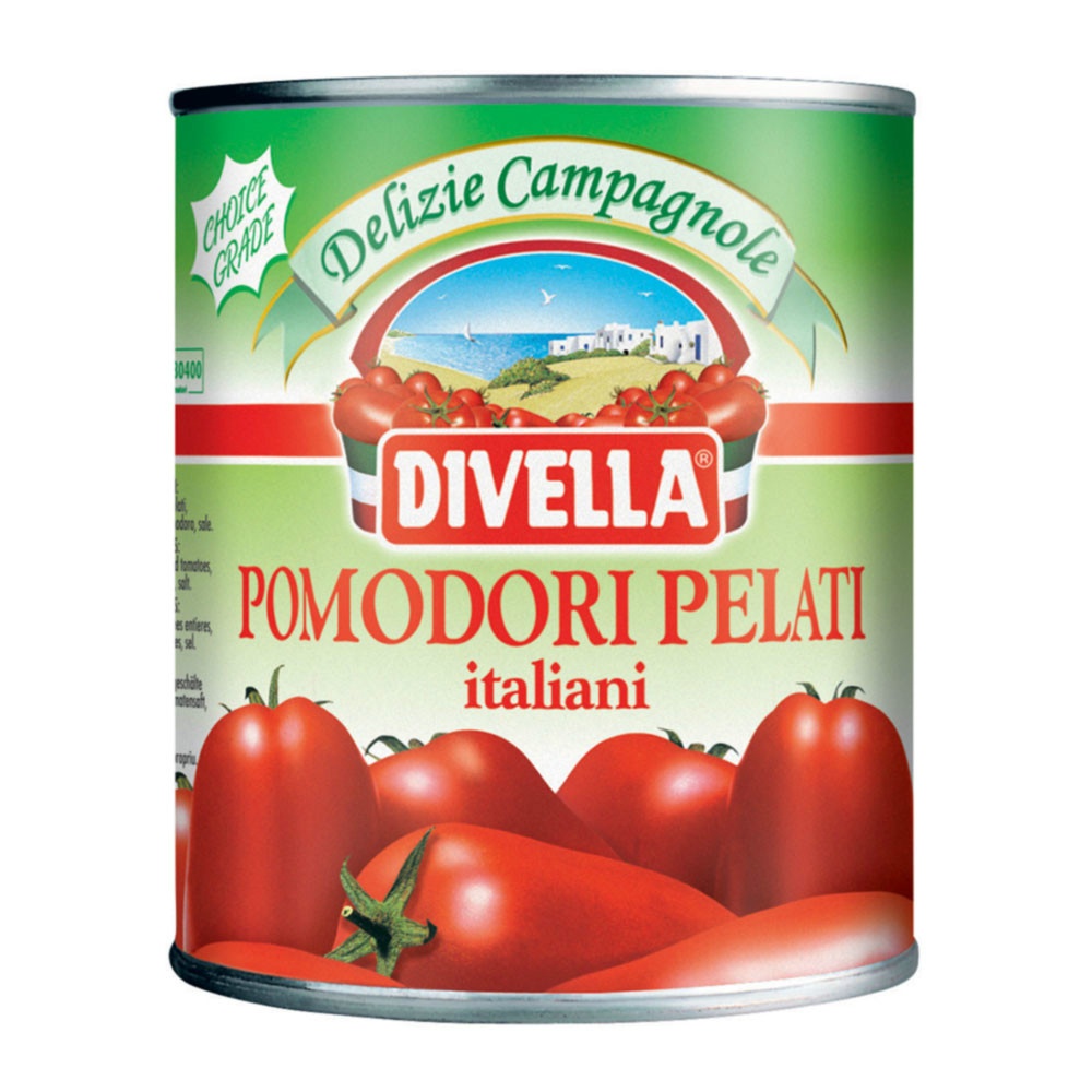 CÀ CHUA BÓC VỎ - NGUYÊN TRÁI  DIVELLA ITALIA HỘP  2.5Kg