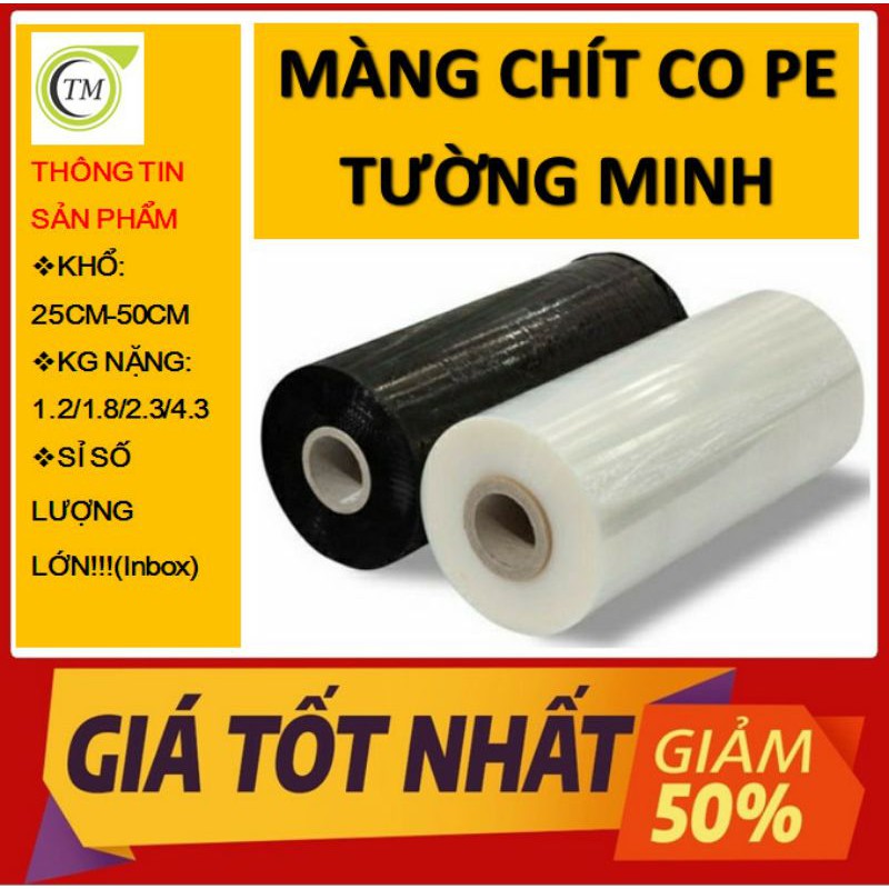 Màng PE Trong/ Đen Xốp nổ  Màng co Màng chít Băng dính lõi mỏng