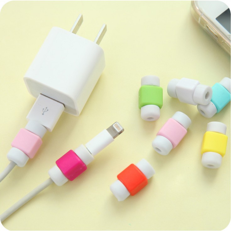 Phụ Kiện Bảo Vệ Dây Cáp Sạc Tai Nghe IPhone USB Nhiều Màu Dễ Thương