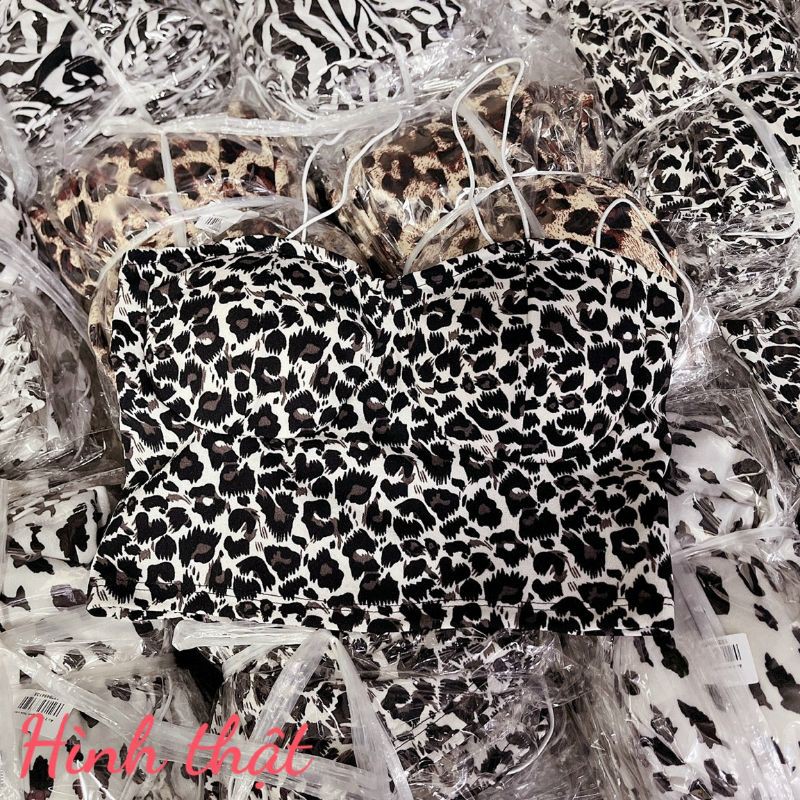 Áo 2 dây mod ngực hoa văn rằn ri cực hot