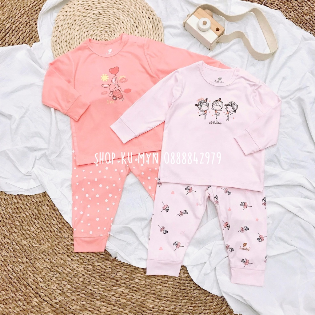 Bộ dài tay cho bé gái và bé trai Lullaby chất Pettit mỏng mát mặc thu đông NH666P