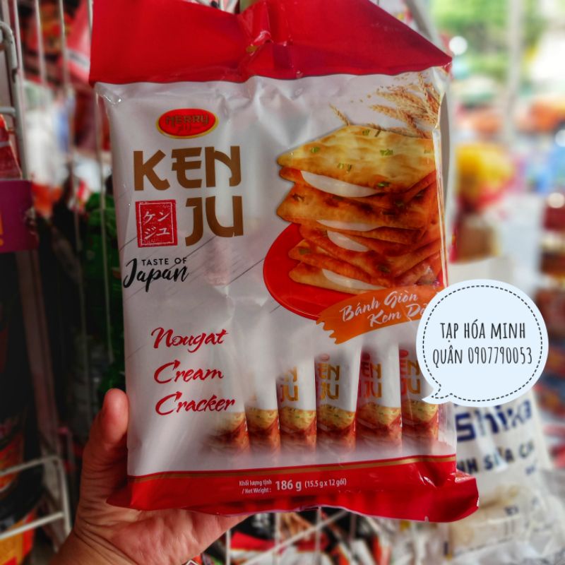 BÁNH QUY HÀNH NHÂN KEM DẺO 186gr/ 300gr ( BÁNH NOUGAT HÀNH)