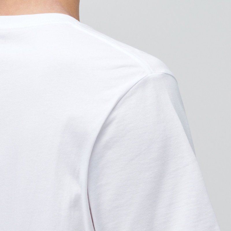[Bán lỗ_Xin đánh giá] Áo thun cộc tay nam nữ màu trắng co dãn 4 chiều | BigBuy360 - bigbuy360.vn