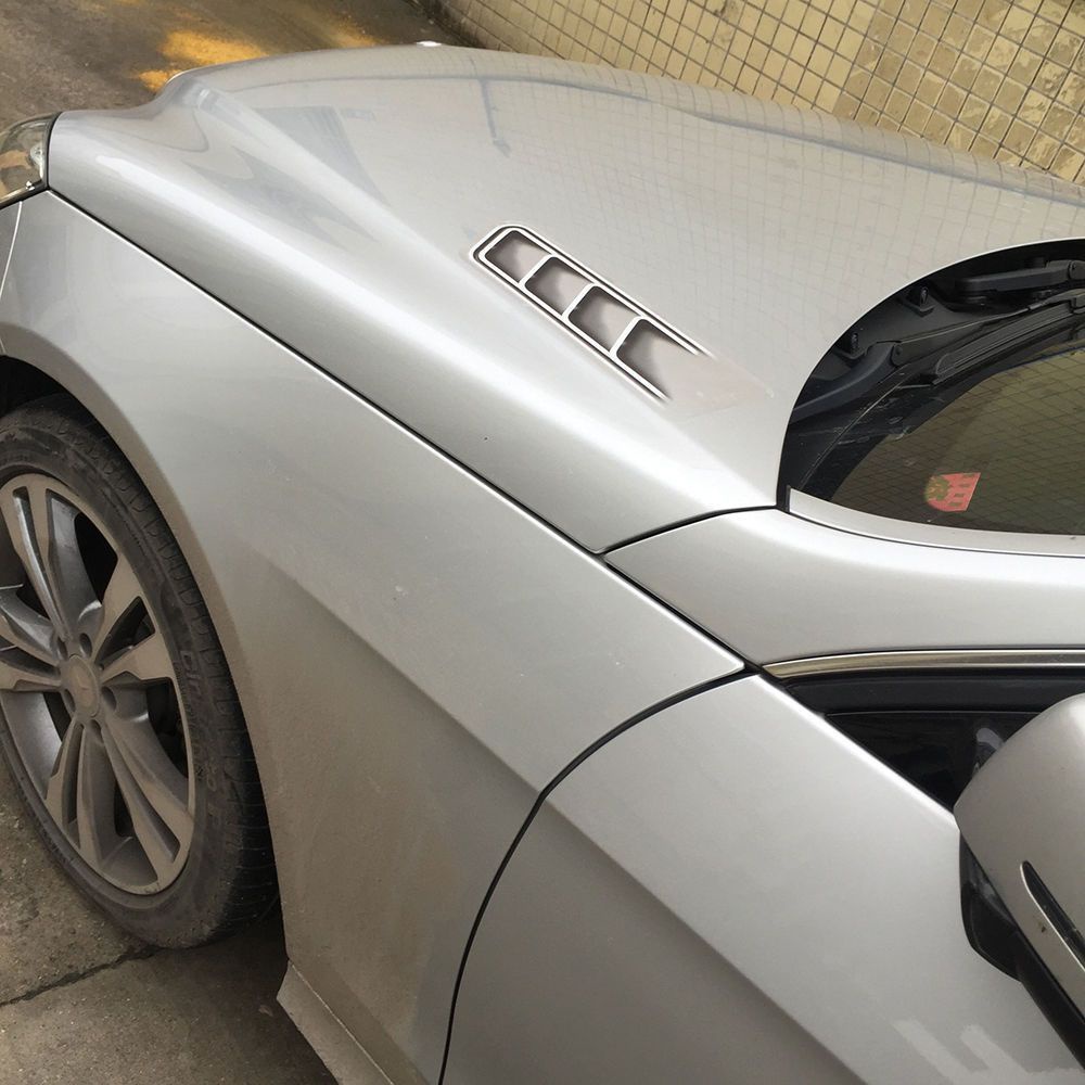 Miếng dán trang trí xe hơi FENDER hình vây cá mập 3D màu đen chống thấm nước