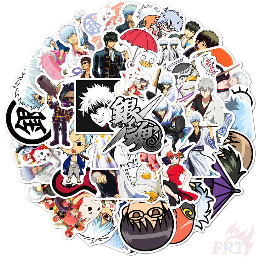 ❉ GINTAMA Series 03 Stickers ❉ 50Pcs/Set Anime Fashion DIY Waterproof Decals Doodle Stickers