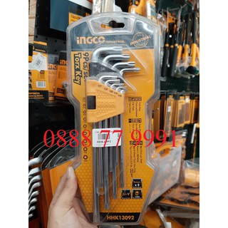 T10-50 bộ lục giác bông dài 9 cây ingco hhk13092