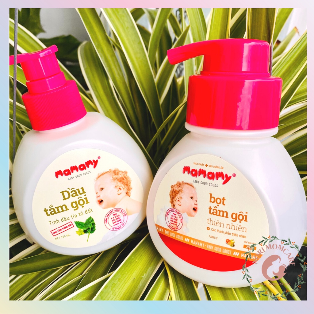 Dầu / Bọt  tắm gội thiên nhiên Mamamy sạch khuẩn, siêu dưỡng ẩm an toàn cho bé 150ml - 200ml